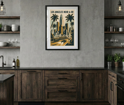 affiches los angeles noir et or
