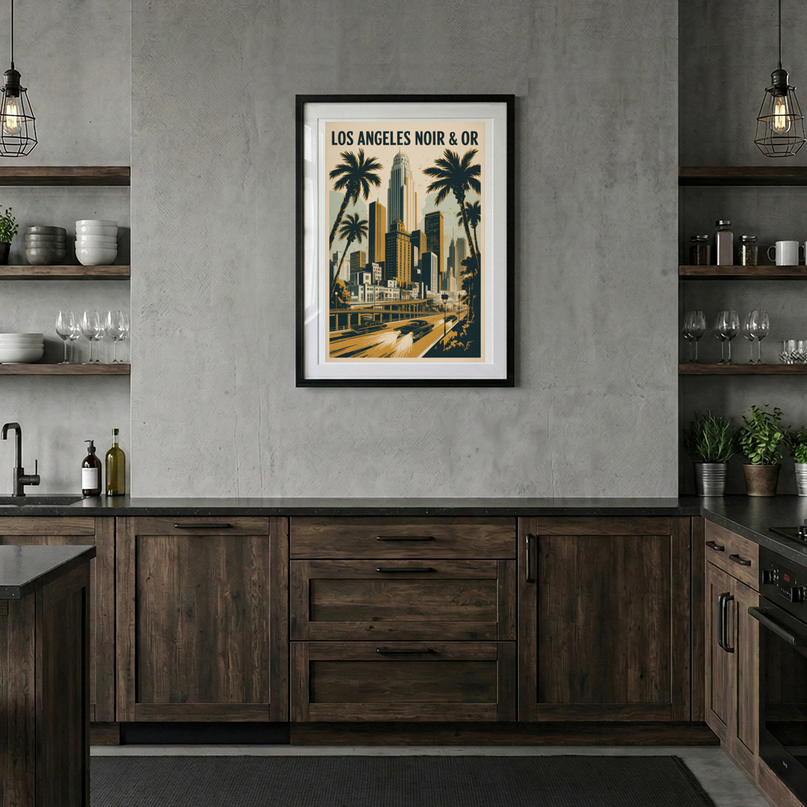affiches los angeles noir et or