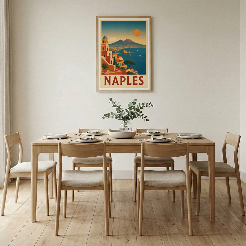 affiche naples poster géométrique