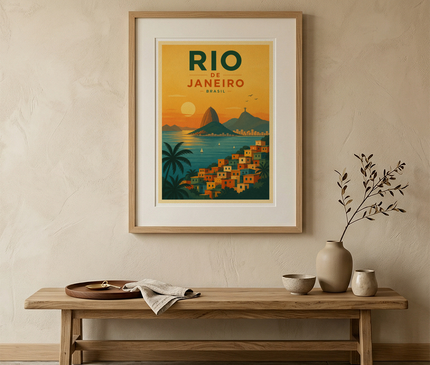 affiche brésil rétro