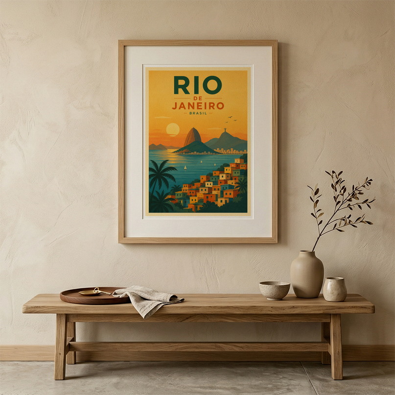 affiche brésil rétro