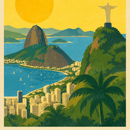 affiche brésil typographie vintage