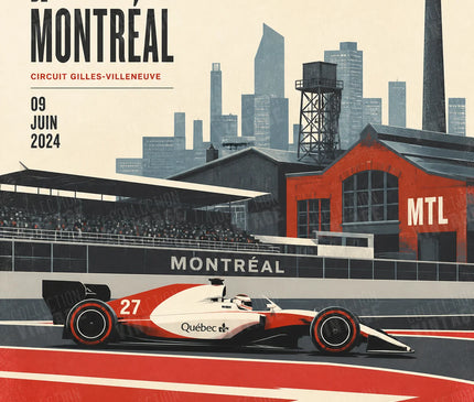 affiche grand prix f1 décoration loft industriel