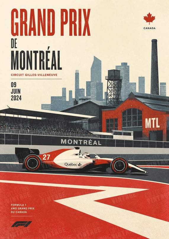affiche grand prix f1 décoration loft industriel
