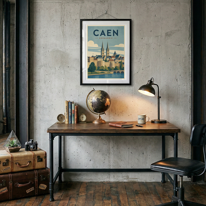 affiche caen poster mural design
