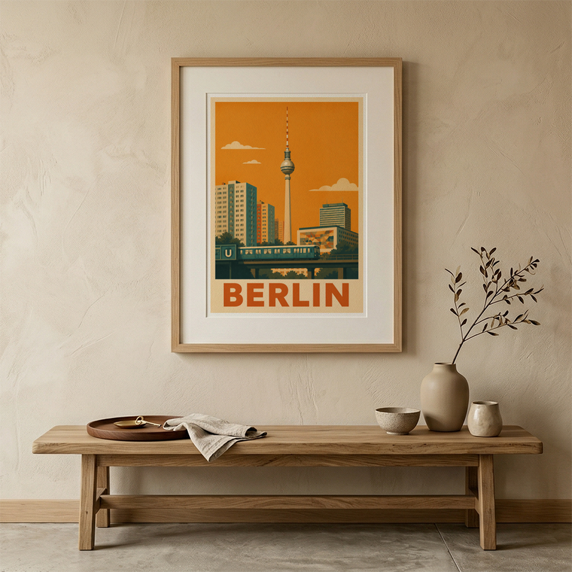 affiche berlin style années 70