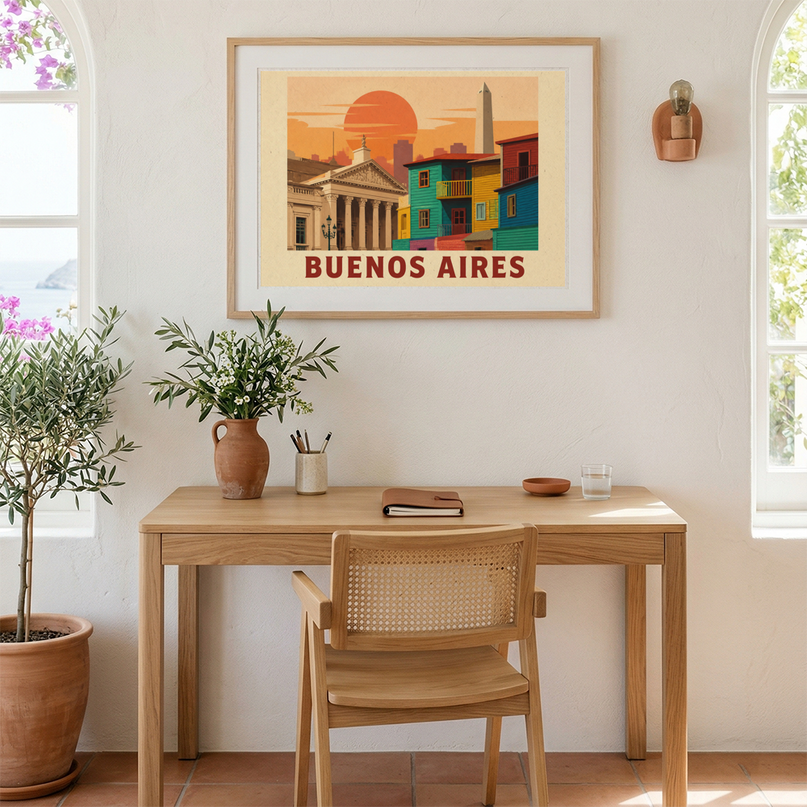 affiches argentine architecture vintage