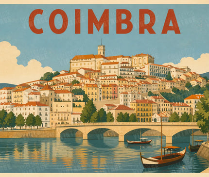 affiche coimbra vieille ville