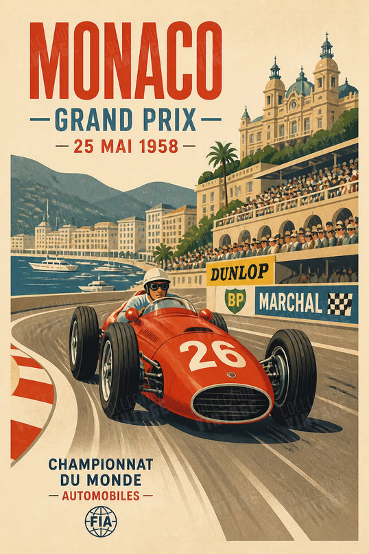 affiche voiture sportive vintage