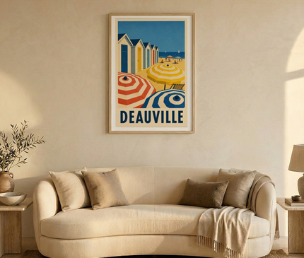 affiche deauville style peinture vintage