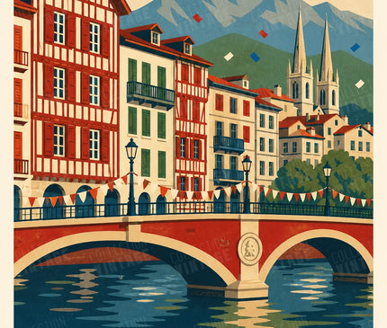 affiche fêtes de bayonne illustration
