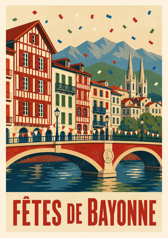 affiche fêtes de bayonne illustration