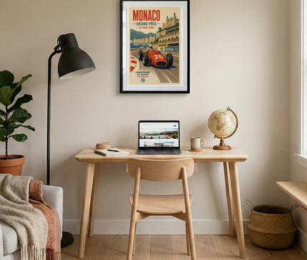 affiche voiture sportive vintage