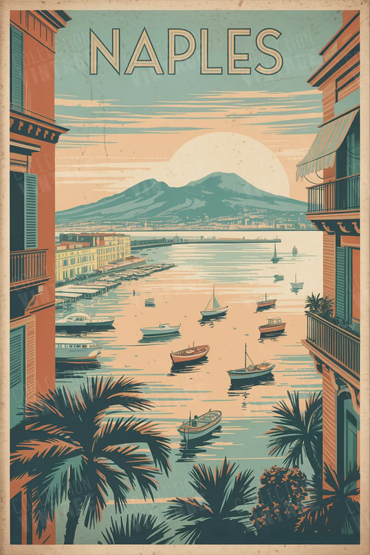 affiche naples style affiches anciennes italiennes