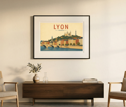 affiche lyon dessin style bande dessinee