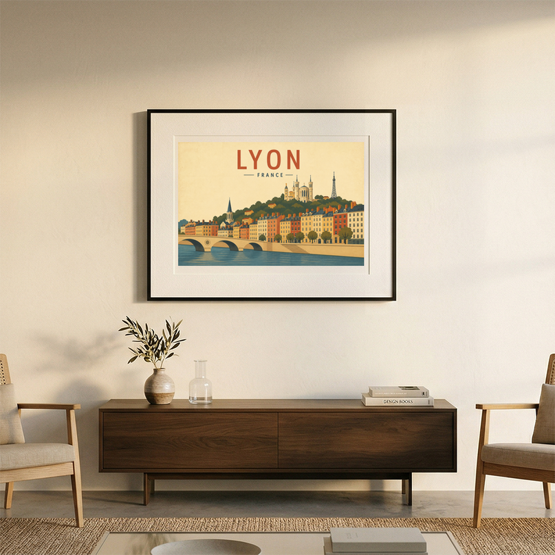 affiche lyon dessin style bande dessinee