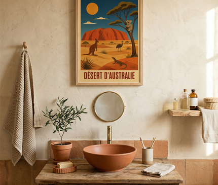 affiche australie animaux du désert