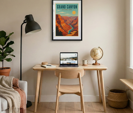 affiche grand canyon style travel poster