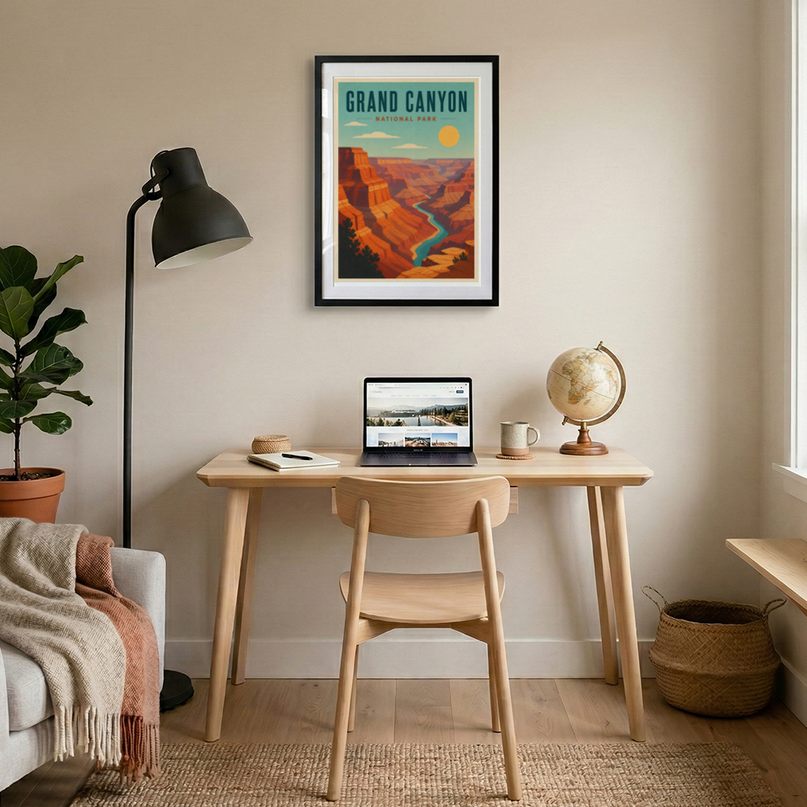 affiche grand canyon style travel poster