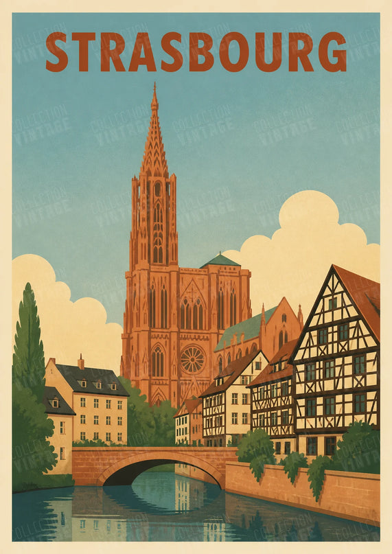 affiche strasbourg style brutaliste