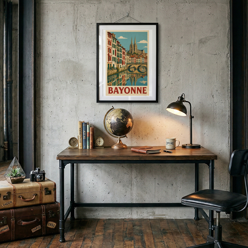 affiche panoramique bayonne