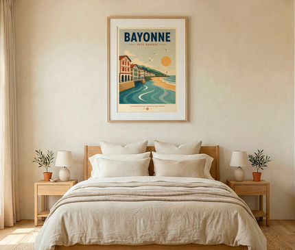 affiche bayonne ambiance bord de mer