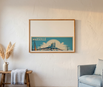 affiche ville marseille minimaliste