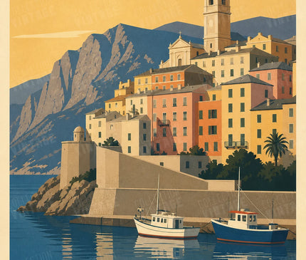 affiche bastia style art deco