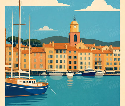 affiche saint tropez poster panoramique