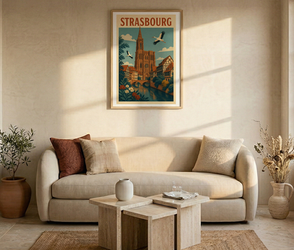 affiche strasbourg texte calligraphie