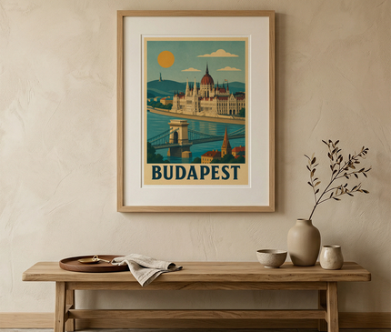 affiches budapest illustration colorée