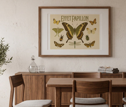 affiche papillons et insectes vintage