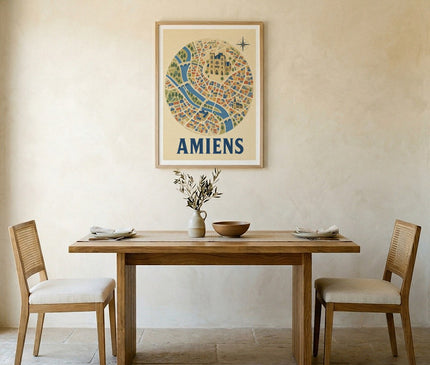 affiche carte amiens