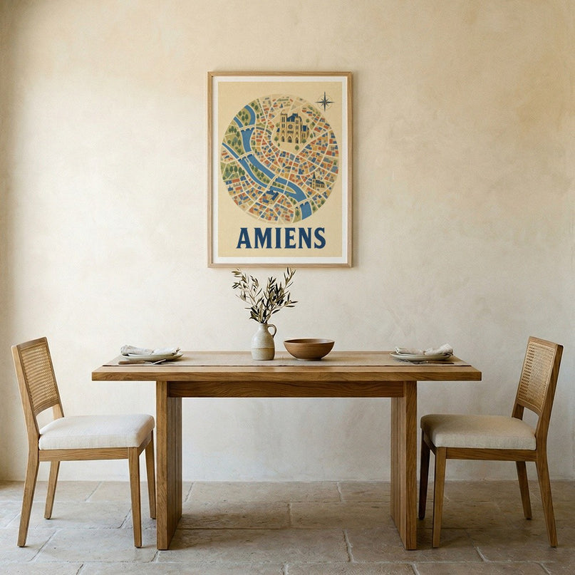 affiche carte amiens