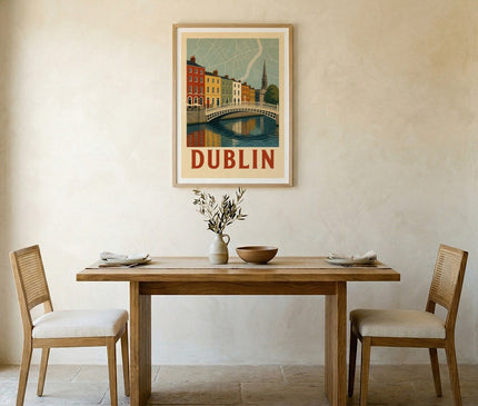 affiche dublin déco murale salon vintage