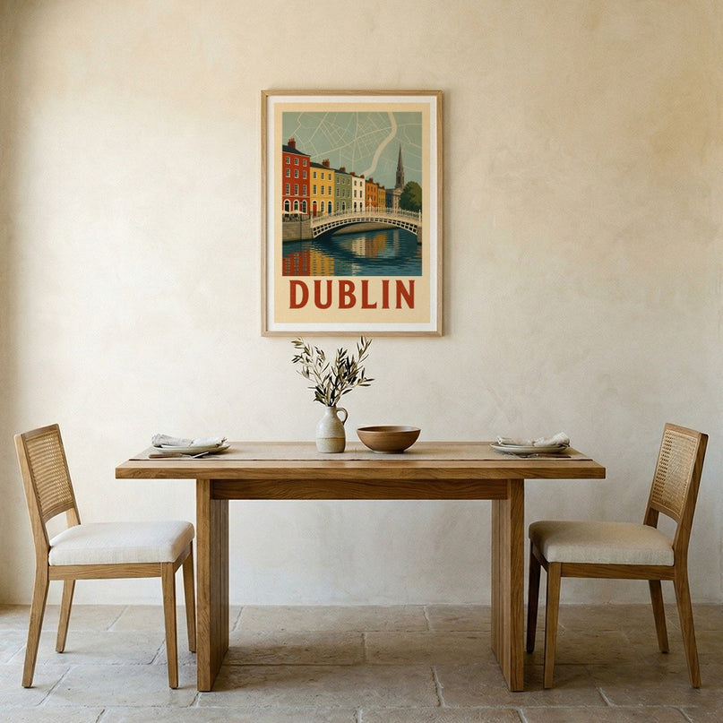 affiche dublin déco murale salon vintage