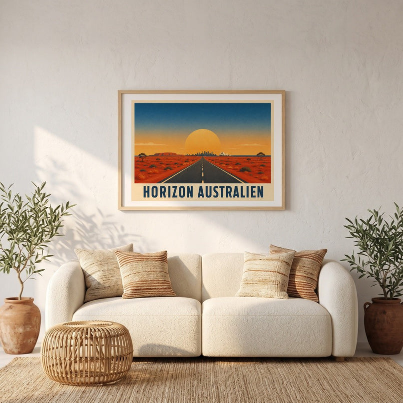 affiche horizon australie vintage