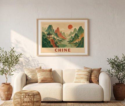 affiches chine peinture traditionnelle
