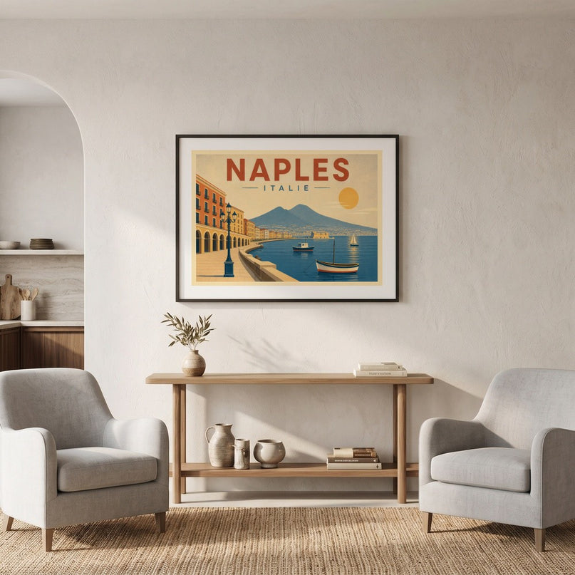 affiche naples atmosphère rétro