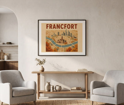 affiche francfort en automne