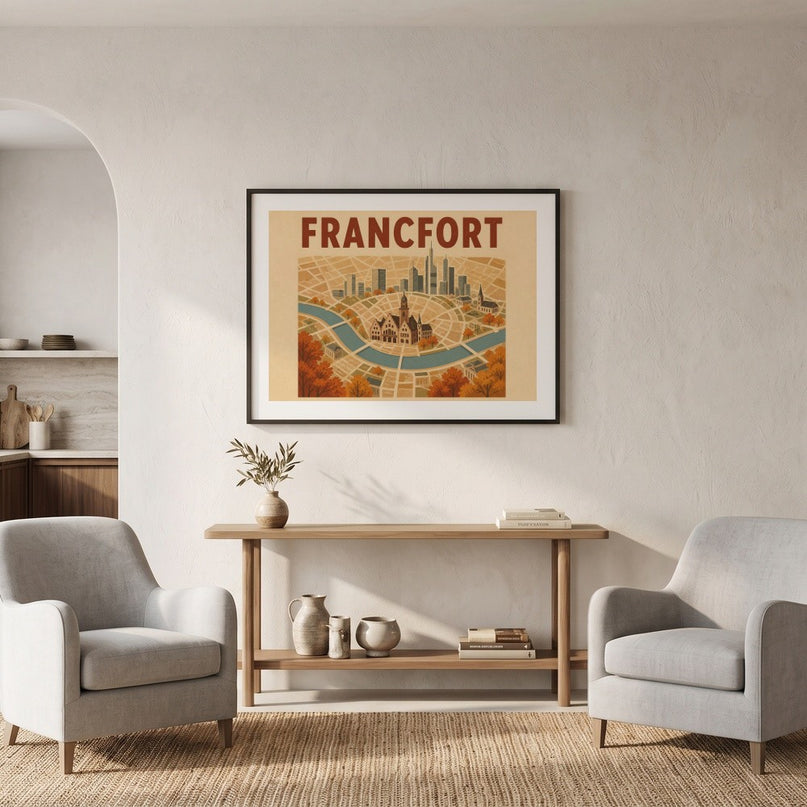 affiche francfort en automne