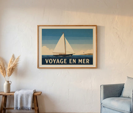 affiche voilier grand format mural