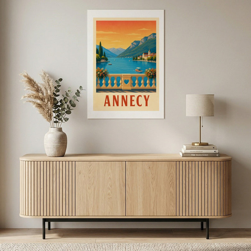 affiche annecy vintage style années 50