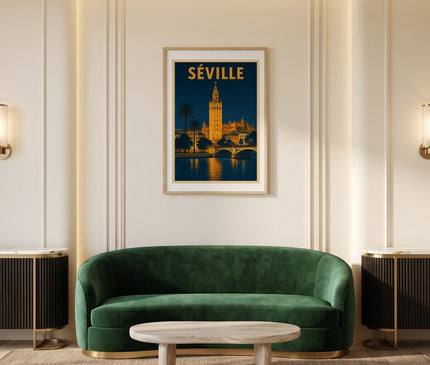affiche seville nocturne
