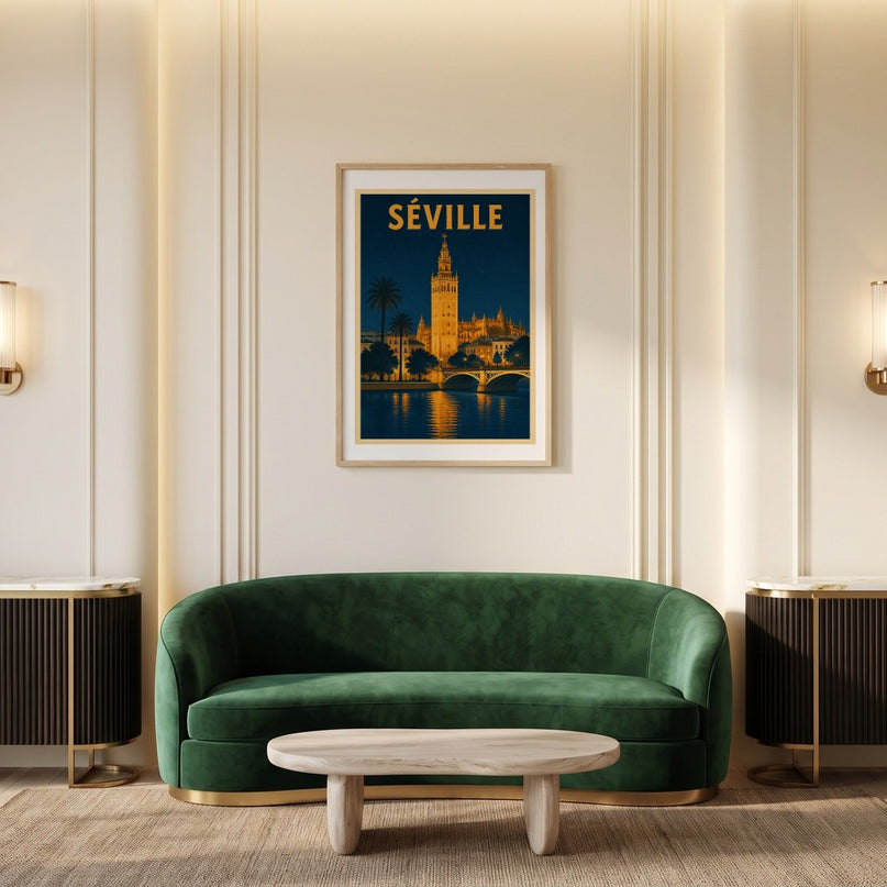 affiche seville nocturne