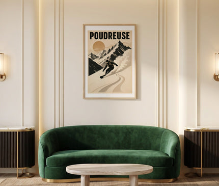 affiche freeride snowboard vintage