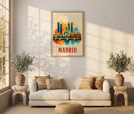 affiche madrid aquarelle