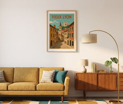 affiche vieux lyon vintage