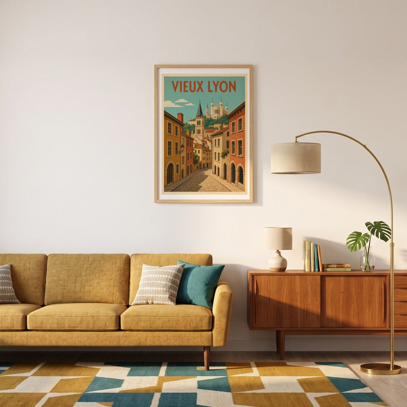affiche vieux lyon vintage