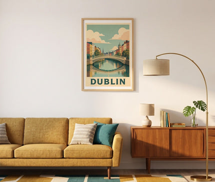 affiche dublin carte postale vintage